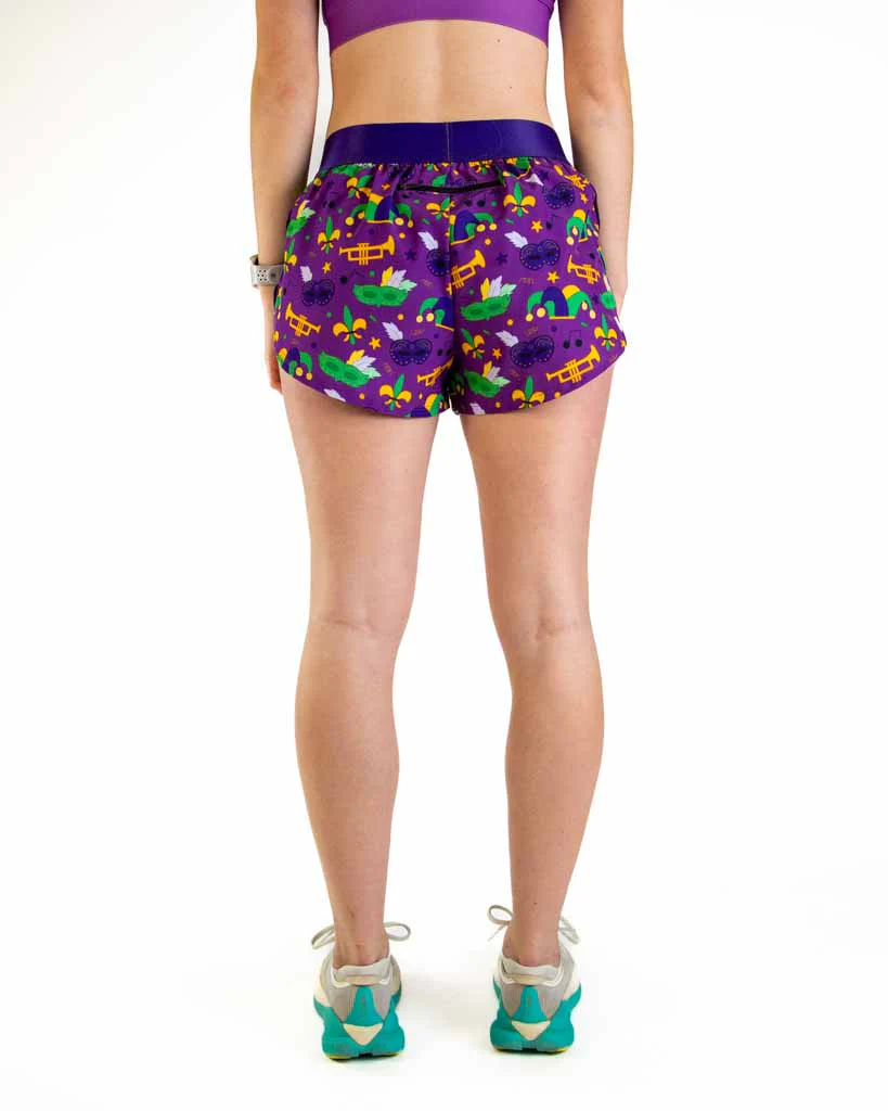 Women's Mardi Gras 1.5" Split Shorts - Image 5