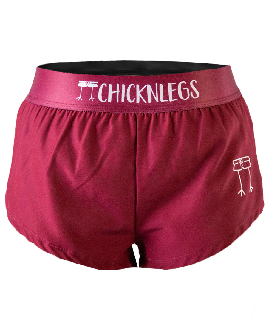 Women's Maroon 1.5" Split Shorts