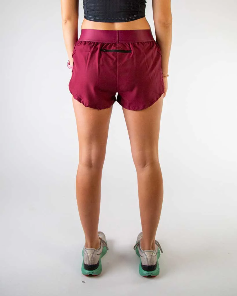 Women's Maroon 1.5" Split Shorts - Image 5