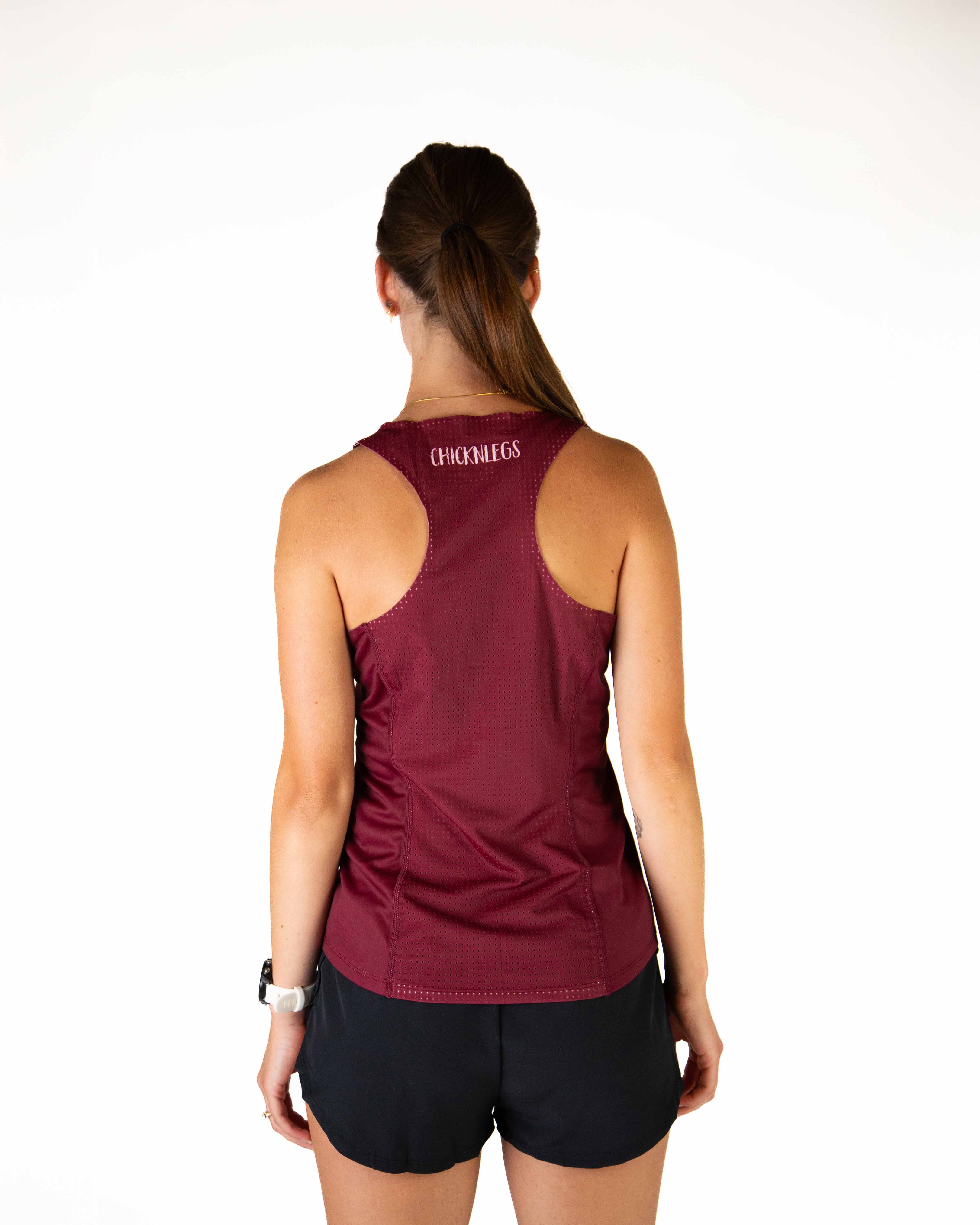 Women's Maroon Performance Singlet - Image 4