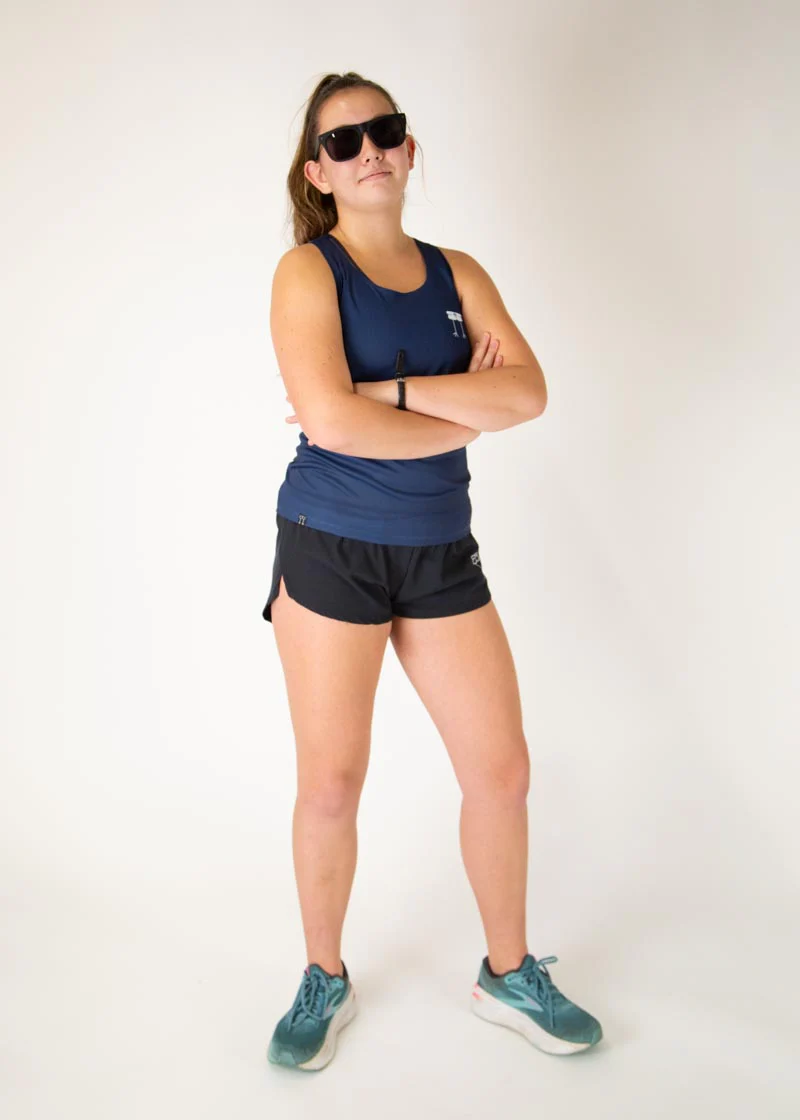Women's Navy Blue Performance Singlet - Image 6