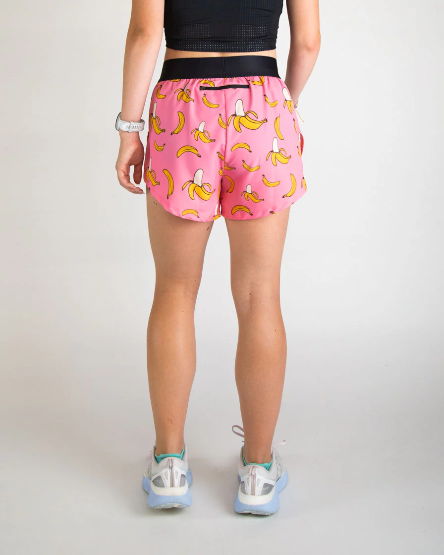 Women's Pink Bananas 4" Split Shorts - Image 4