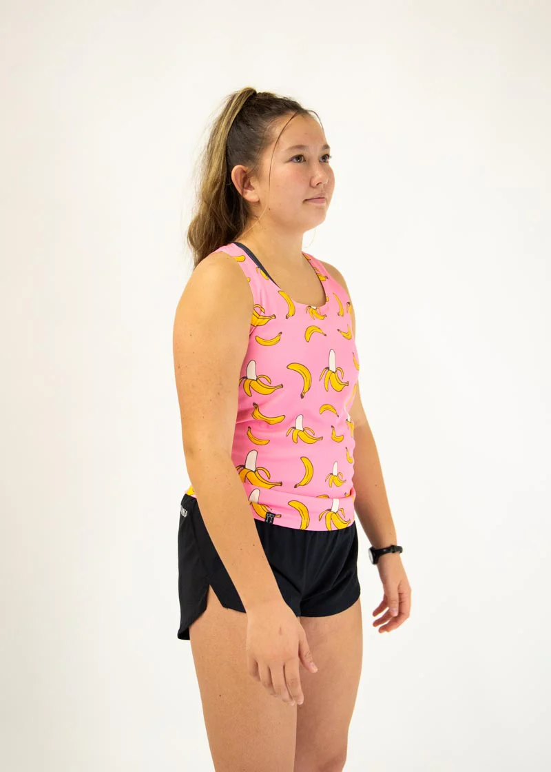 Women's Pink Bananas Performance Singlet - Image 3