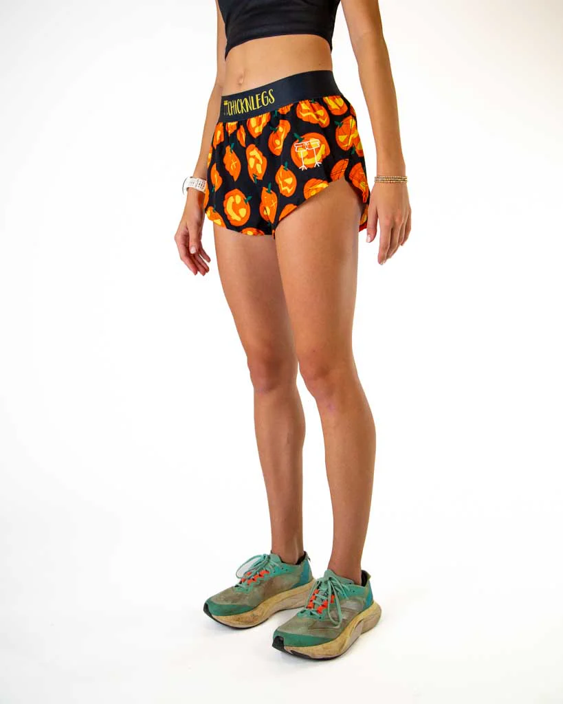 Women's Pumpkins 1.5" Split Shorts - Image 3