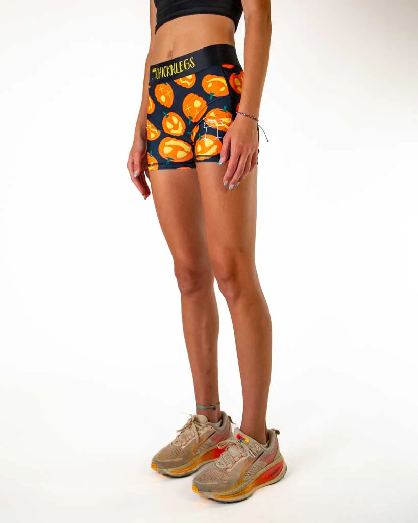 Women's Pumpkins 3" Compression Shorts - Image 2
