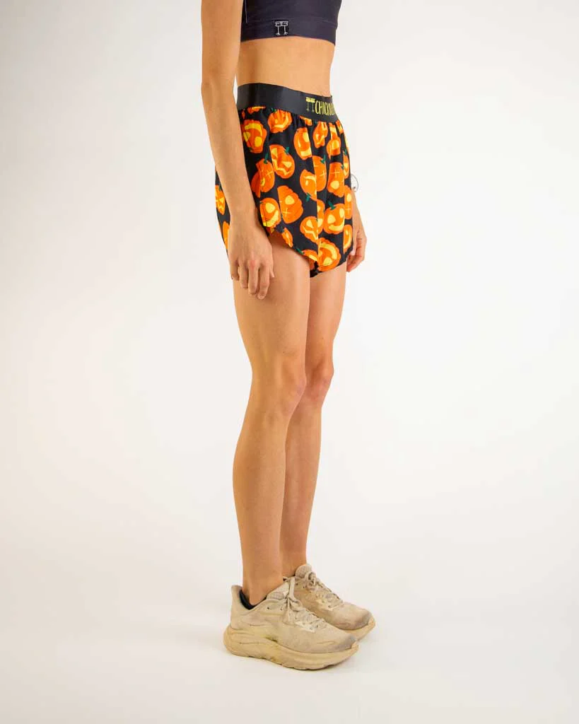 Women's Pumpkins 4" Split Shorts - Image 3