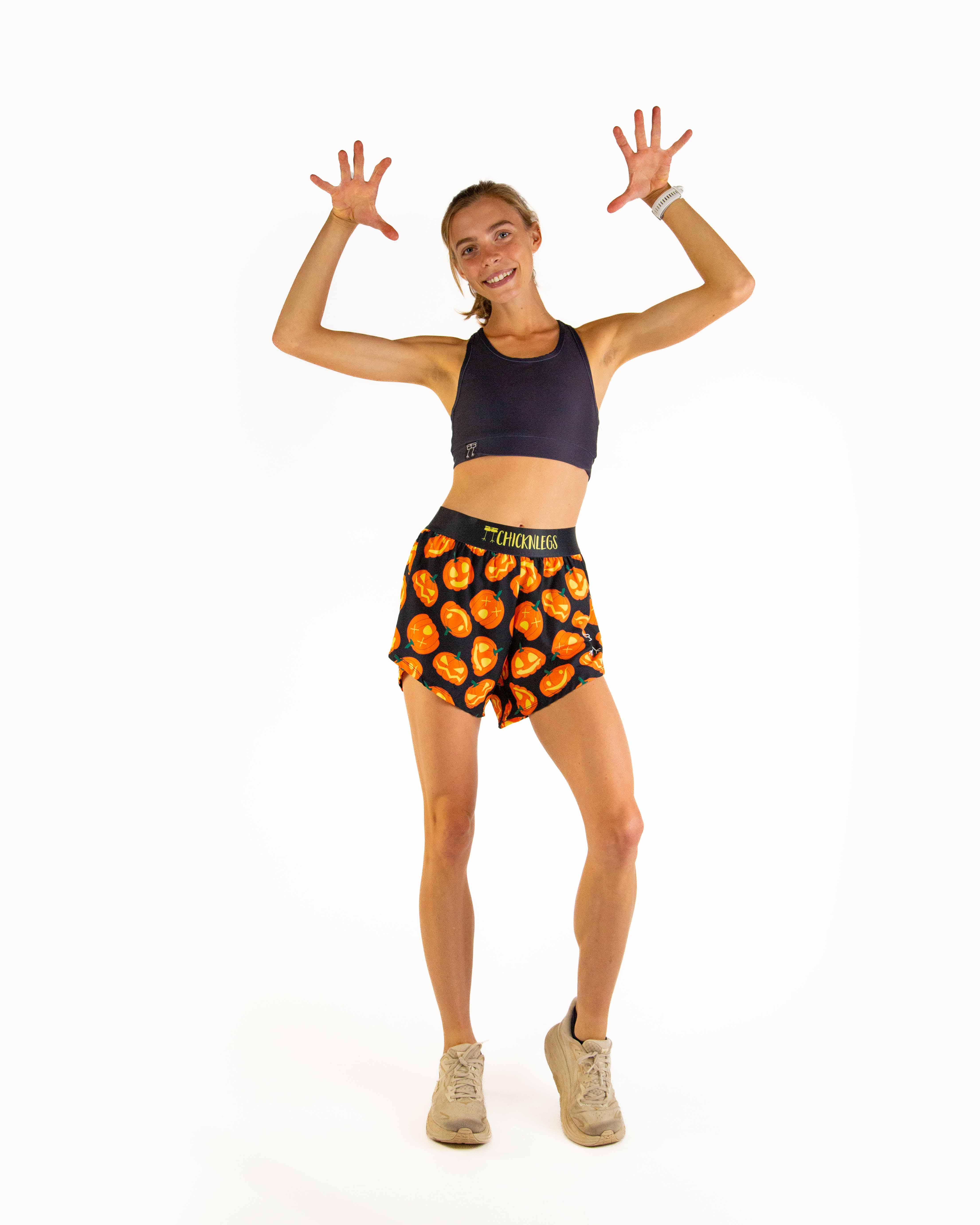 Women's Pumpkins 4" Split Shorts - Image 5