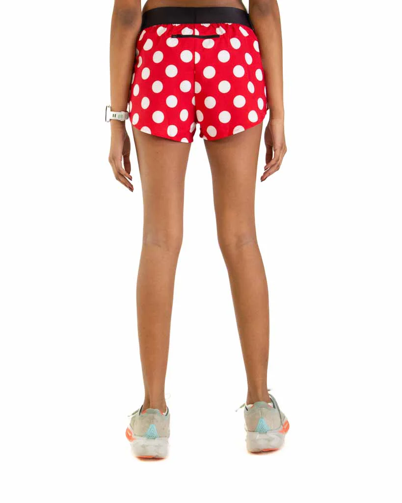 Women's Red Polka Dot 1.5" Split Shorts - Image 5