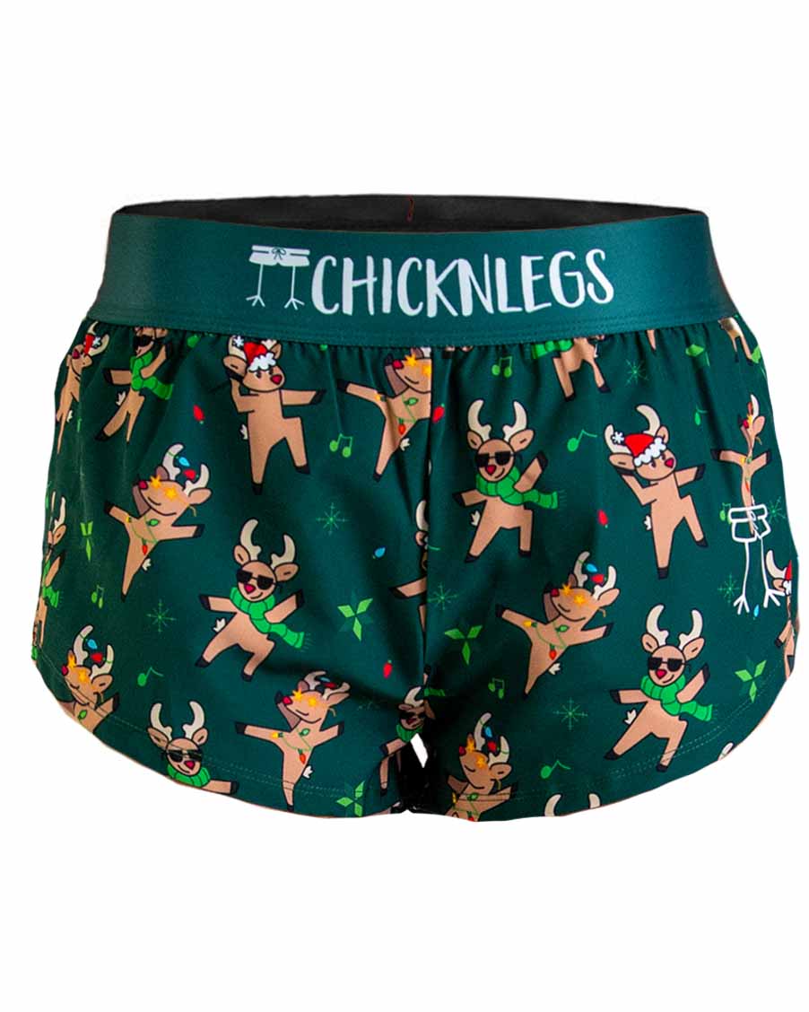 Women's Rockin Reindeer 1.5" Split Shorts