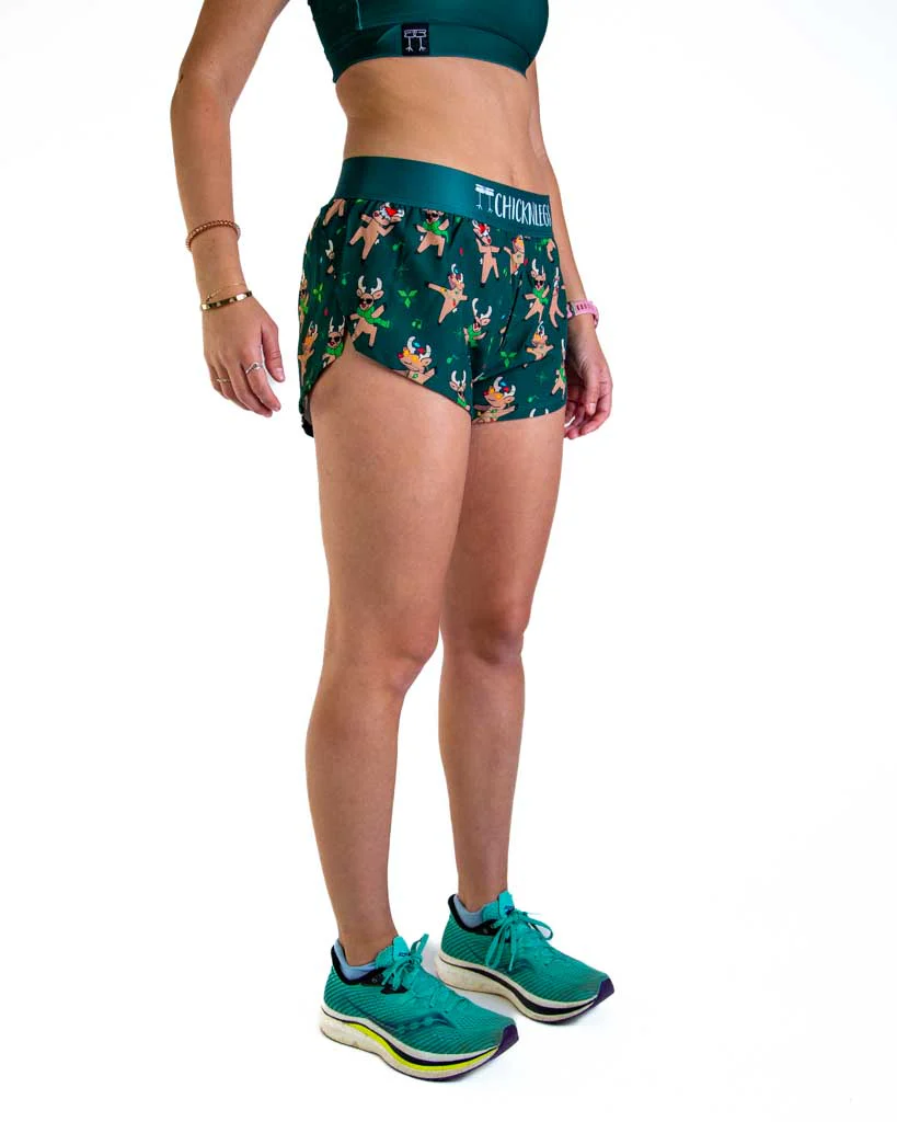 Women's Rockin Reindeer 1.5" Split Shorts - Image 3