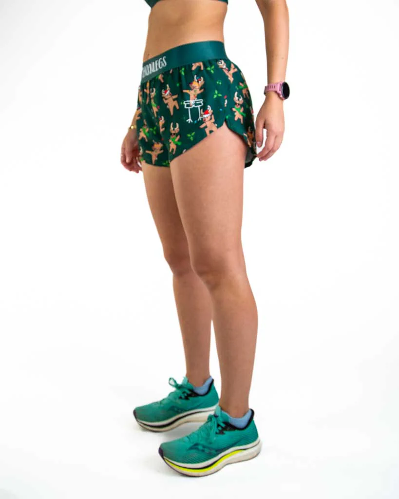 Women's Rockin Reindeer 1.5" Split Shorts - Image 4