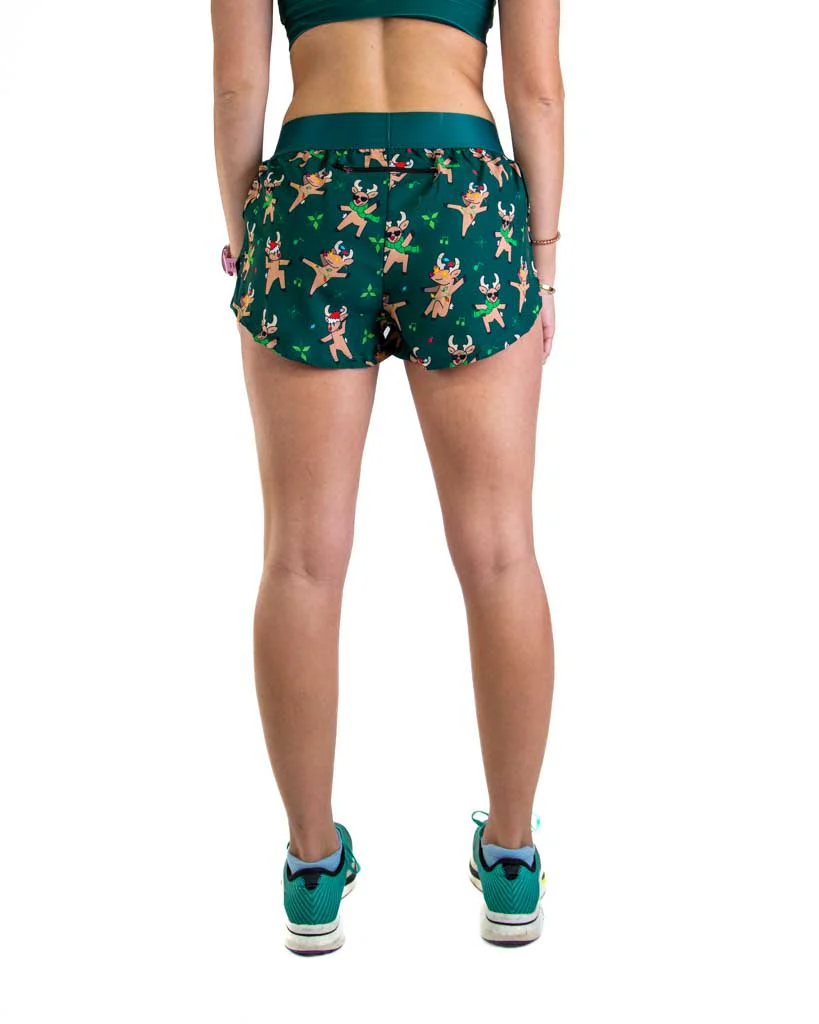Women's Rockin Reindeer 1.5" Split Shorts - Image 5