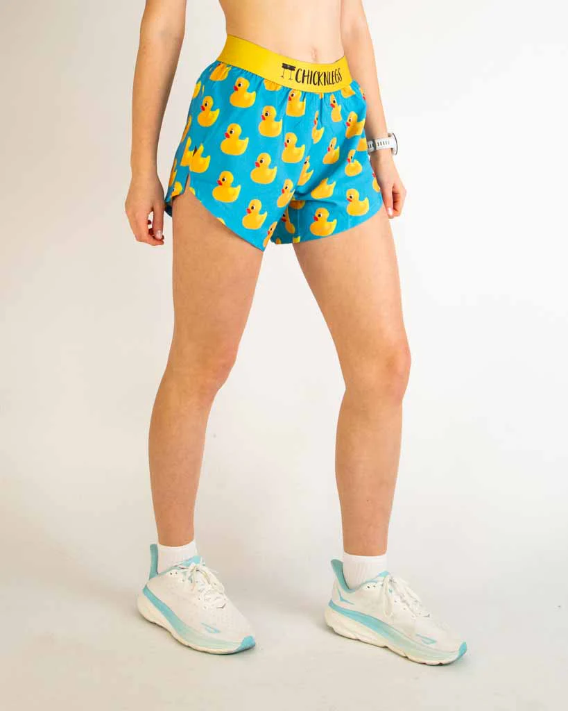 Women's Rubber Ducky 4" Split Shorts - Image 2
