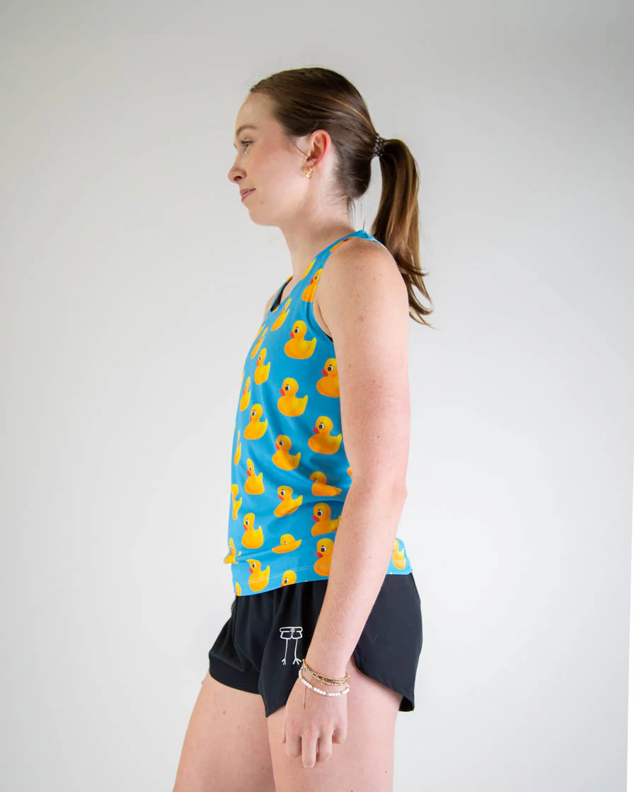 Women's Rubber Ducky Performance Singlet - Image 2