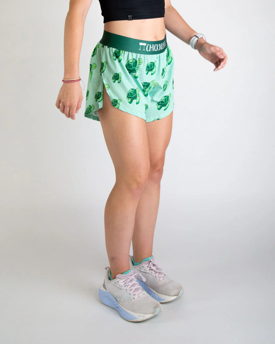 Women's Sea Turtles 4" Split Shorts - Image 2