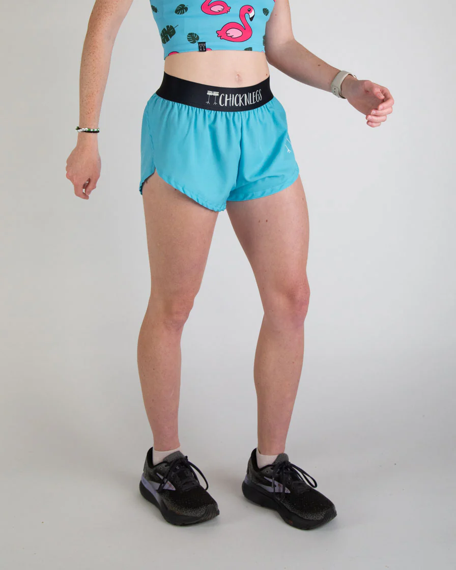 Women's Sky Blue 1.5" Split Shorts - Image 4