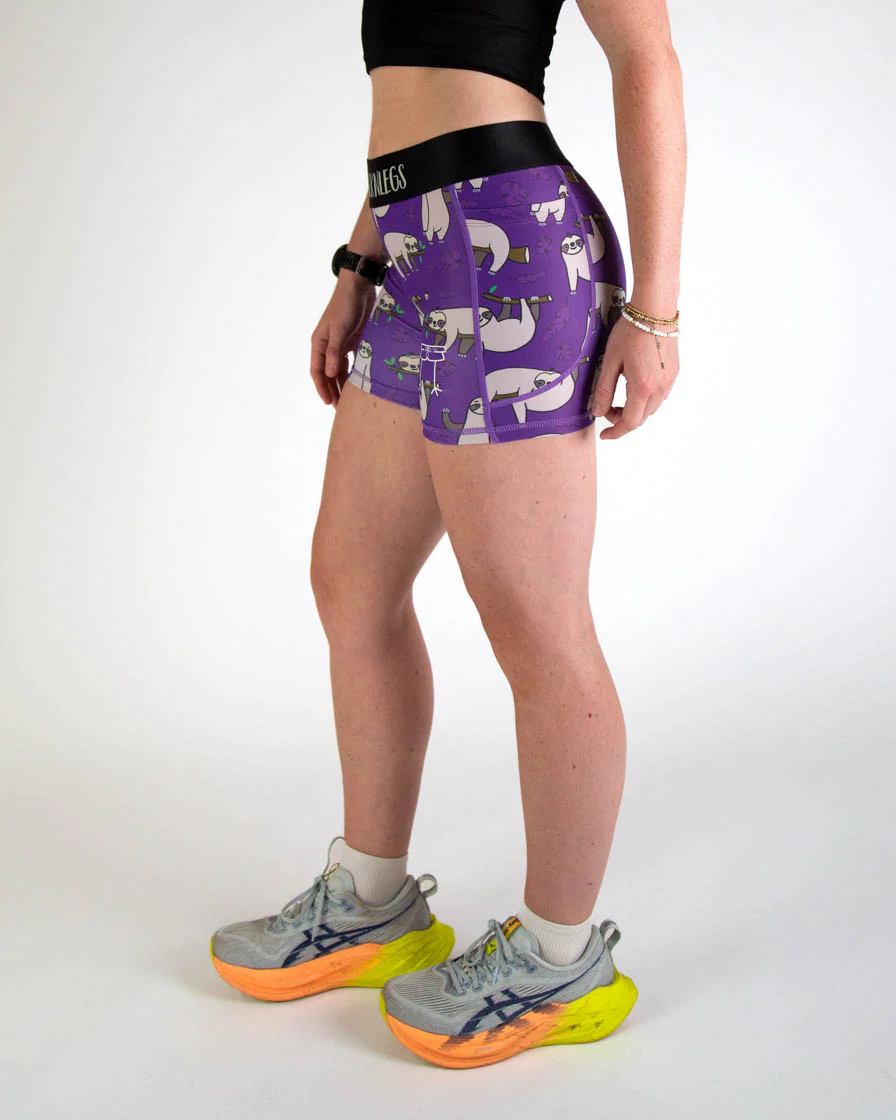 Women's Sloths 3" Compression Shorts - Image 2