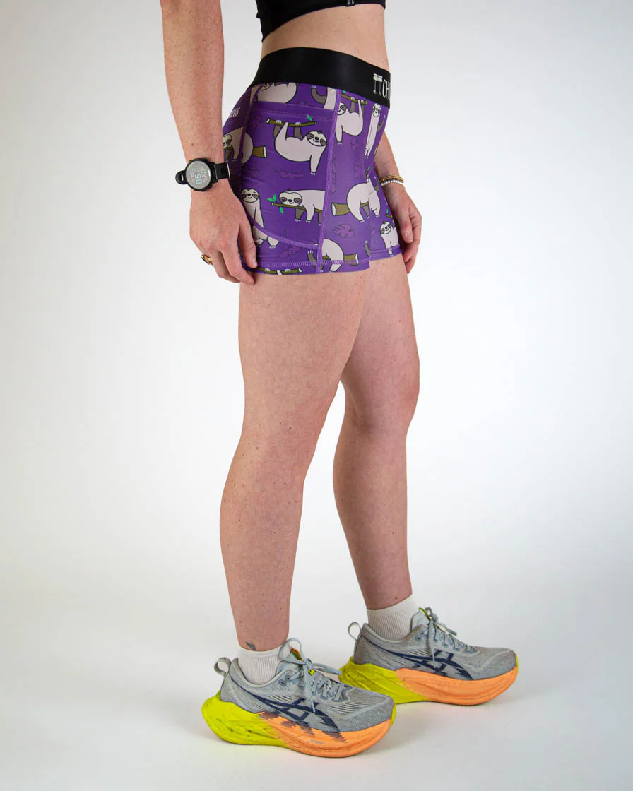 Women's Sloths 3" Compression Shorts - Image 3