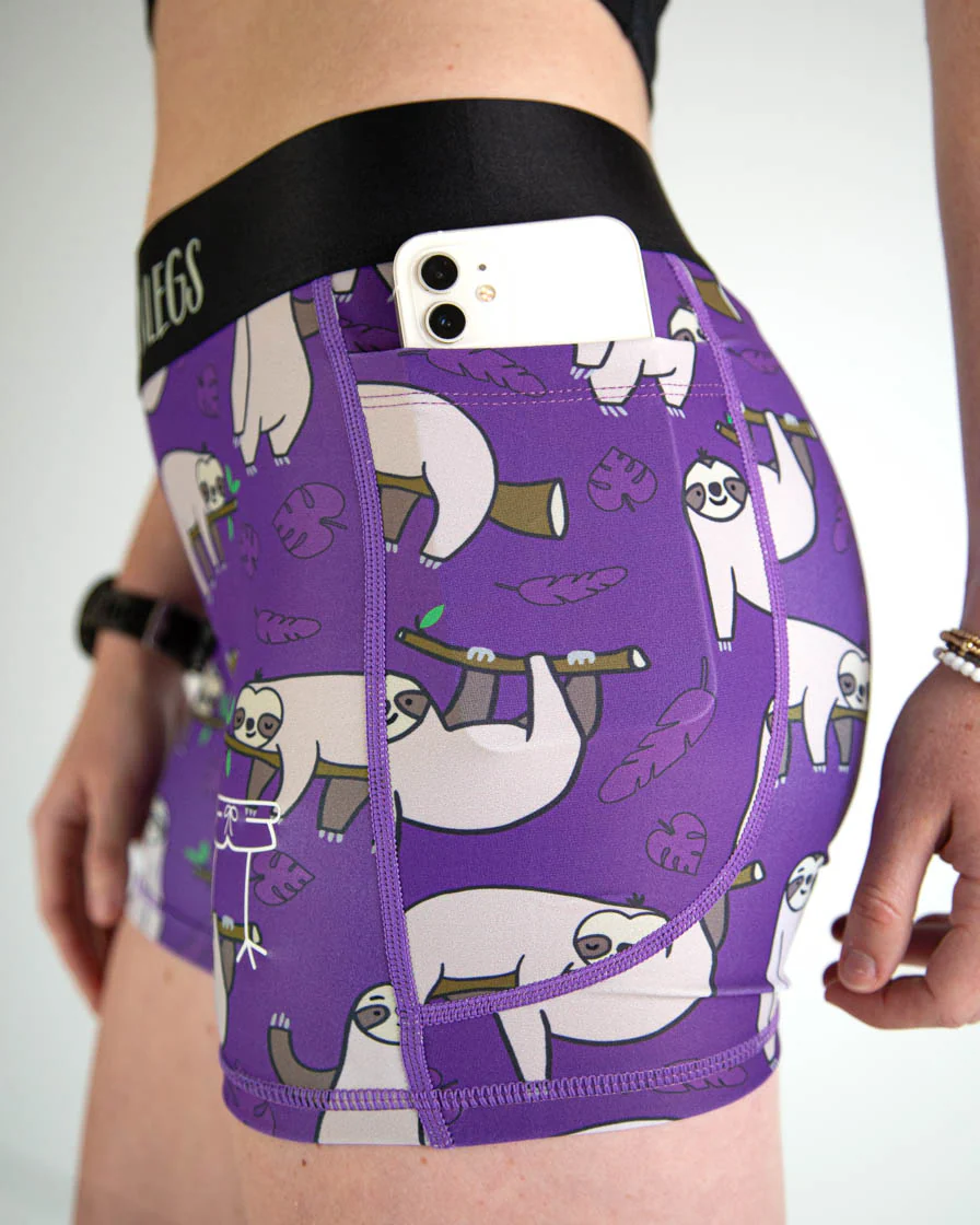 Women's Sloths 3" Compression Shorts - Image 4
