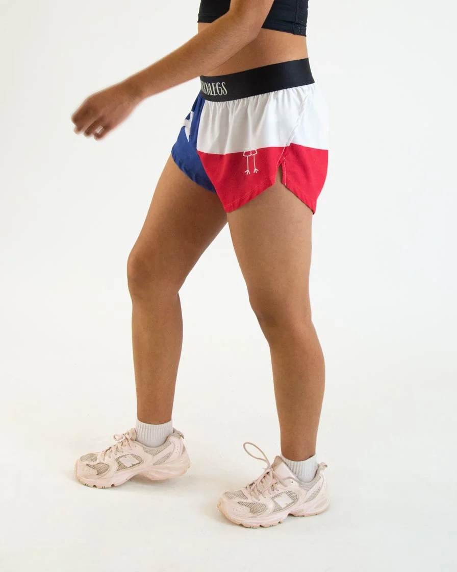 Women's Texas Flag 1.5" Split Shorts - Image 3