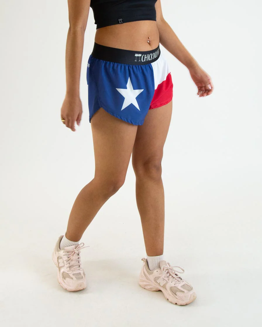 Women's Texas Flag 1.5" Split Shorts - Image 4