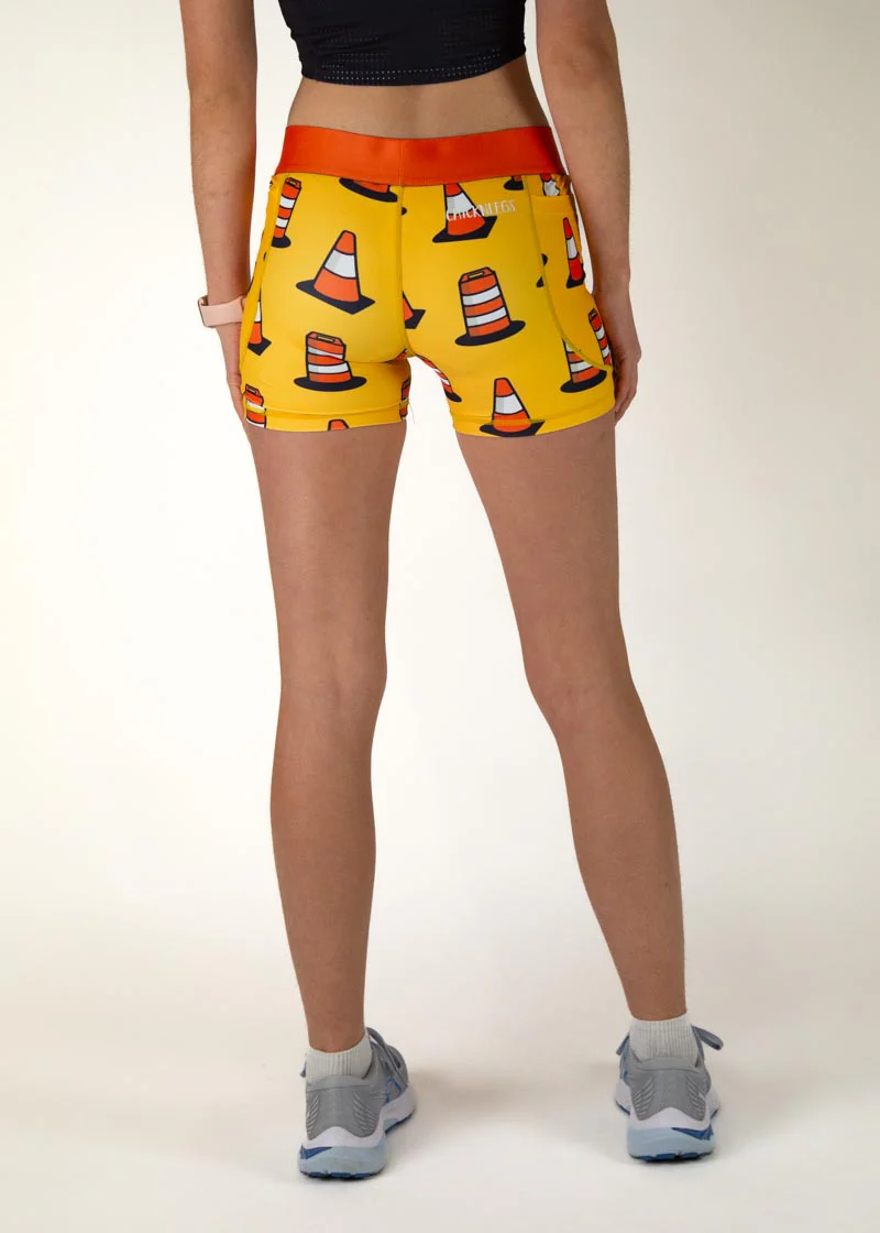 Women's Traffic Cones 3" Compression Shorts - Image 4