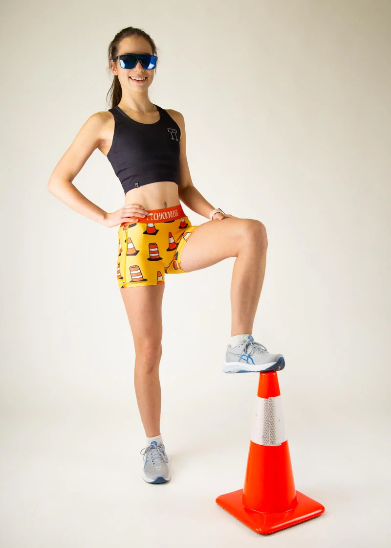 Women's Traffic Cones 3" Compression Shorts - Image 5