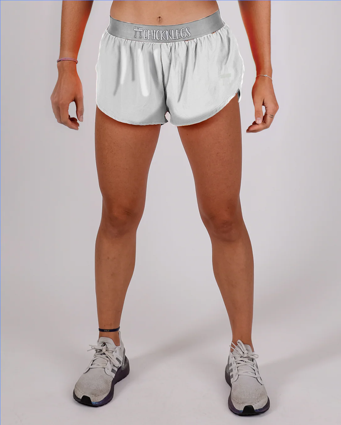 Women's White 1.5" Split Shorts